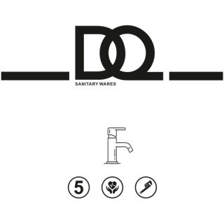 Смеситель для ванны с душем DQ Dortmund короткий излив графит (DA1713206)